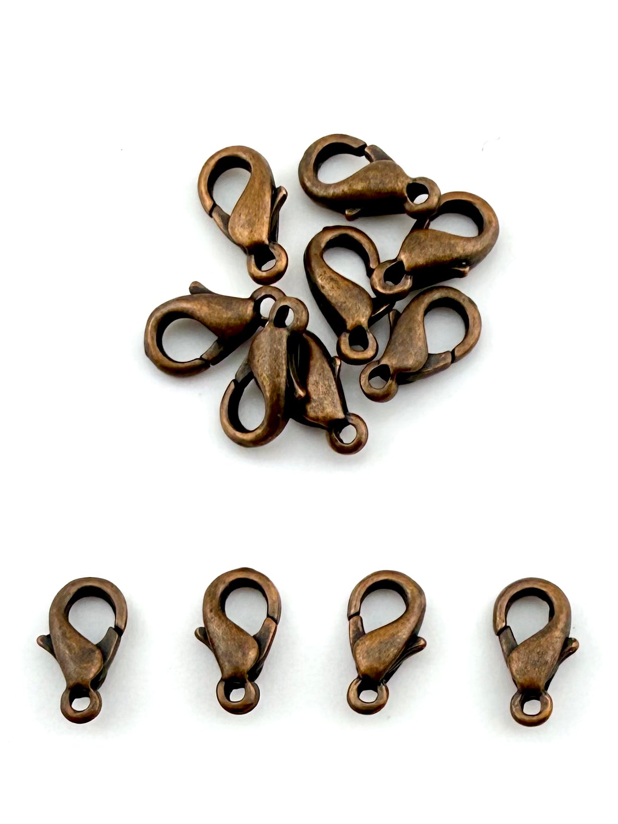 10mm Antique Copper Lobster Clasp