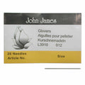 John James Glover Needles #12 – 25 Pack, 1/2.6mm Leather & Craft Sewing Needles Made in England