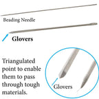 John James Glover Needles #12 – 25 Pack, 1/2.6mm Leather & Craft Sewing Needles Made in England