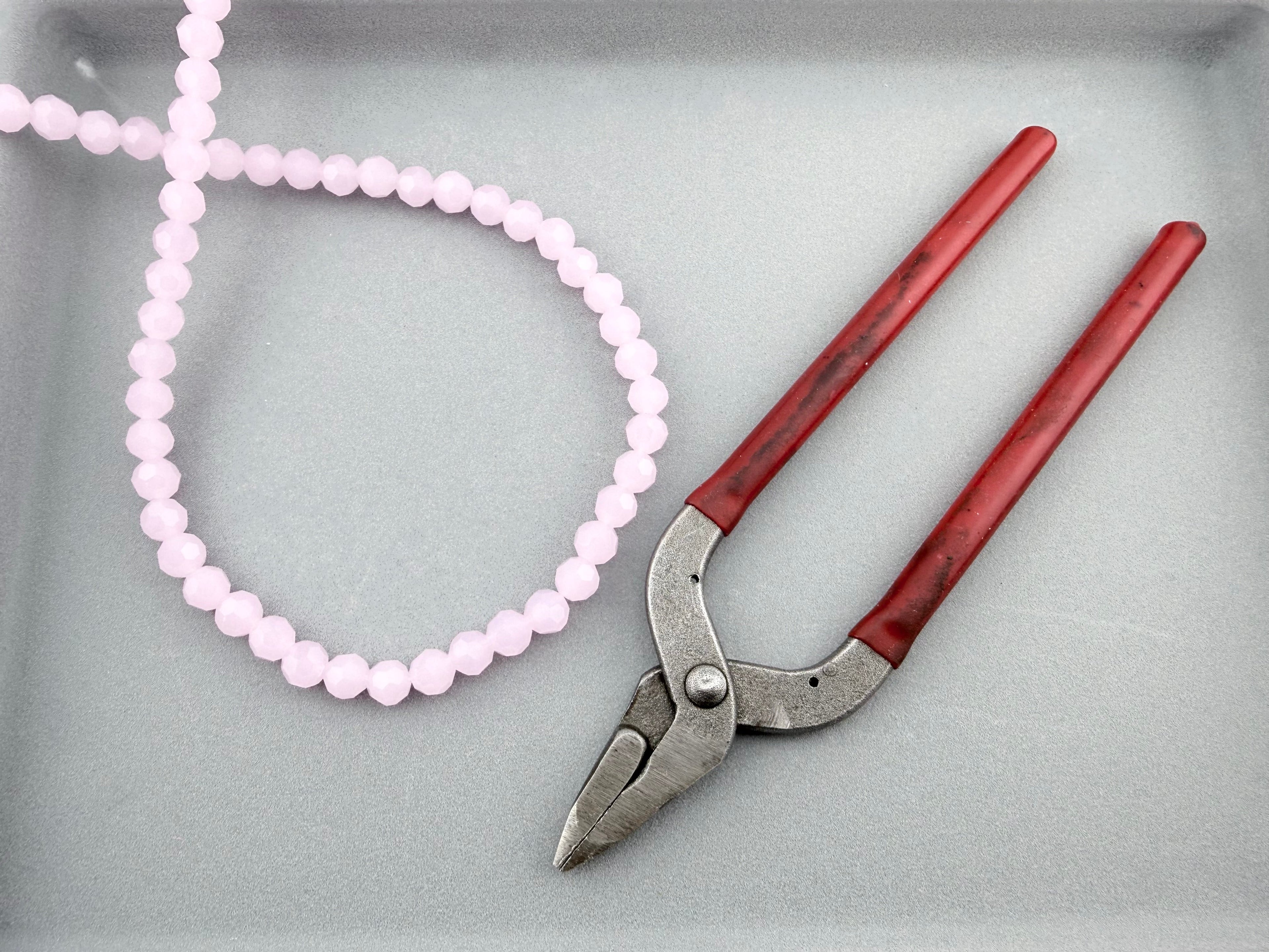 8mm Glass faceted round Beads Pink