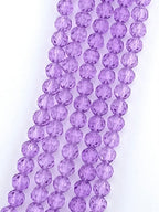 8mm Glass faceted round Beads Purple