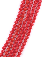 8mm Glass faceted round Beads Orange