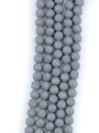 8mm Glass faceted round Beads Gray