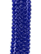 8mm Glass faceted round Beads Blue
