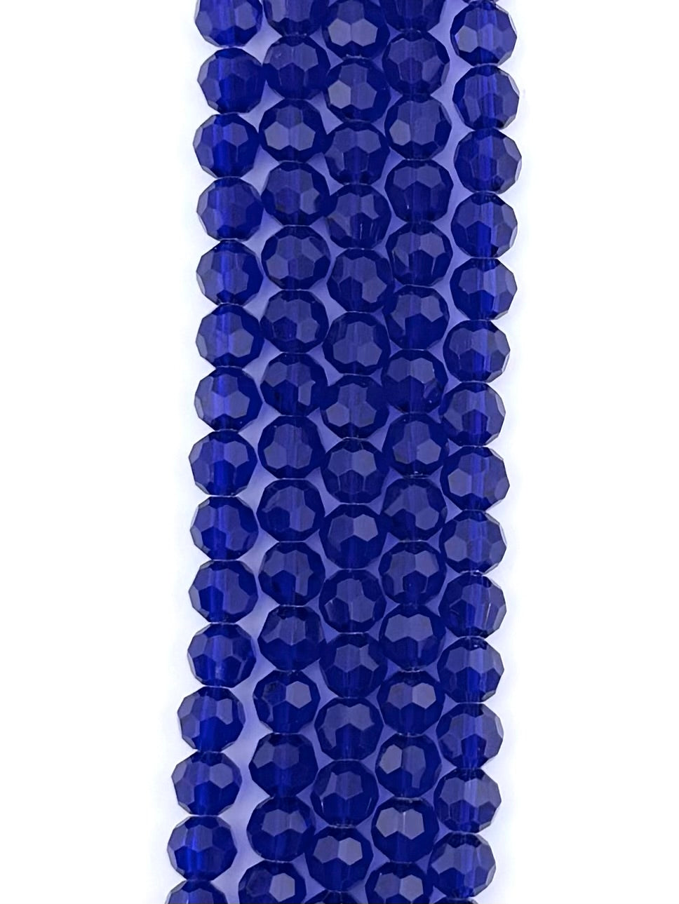 8mm Glass faceted round Beads Blue