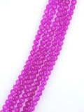 8mm Glass faceted round Beads Crystal Purple