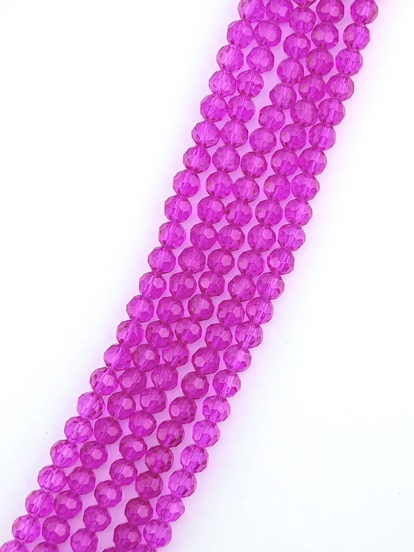 8mm Glass faceted round Beads Crystal Purple