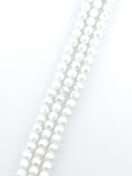 8mm Glass faceted round Beads Shiny White