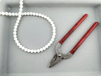 8mm Glass faceted round Beads Shiny White
