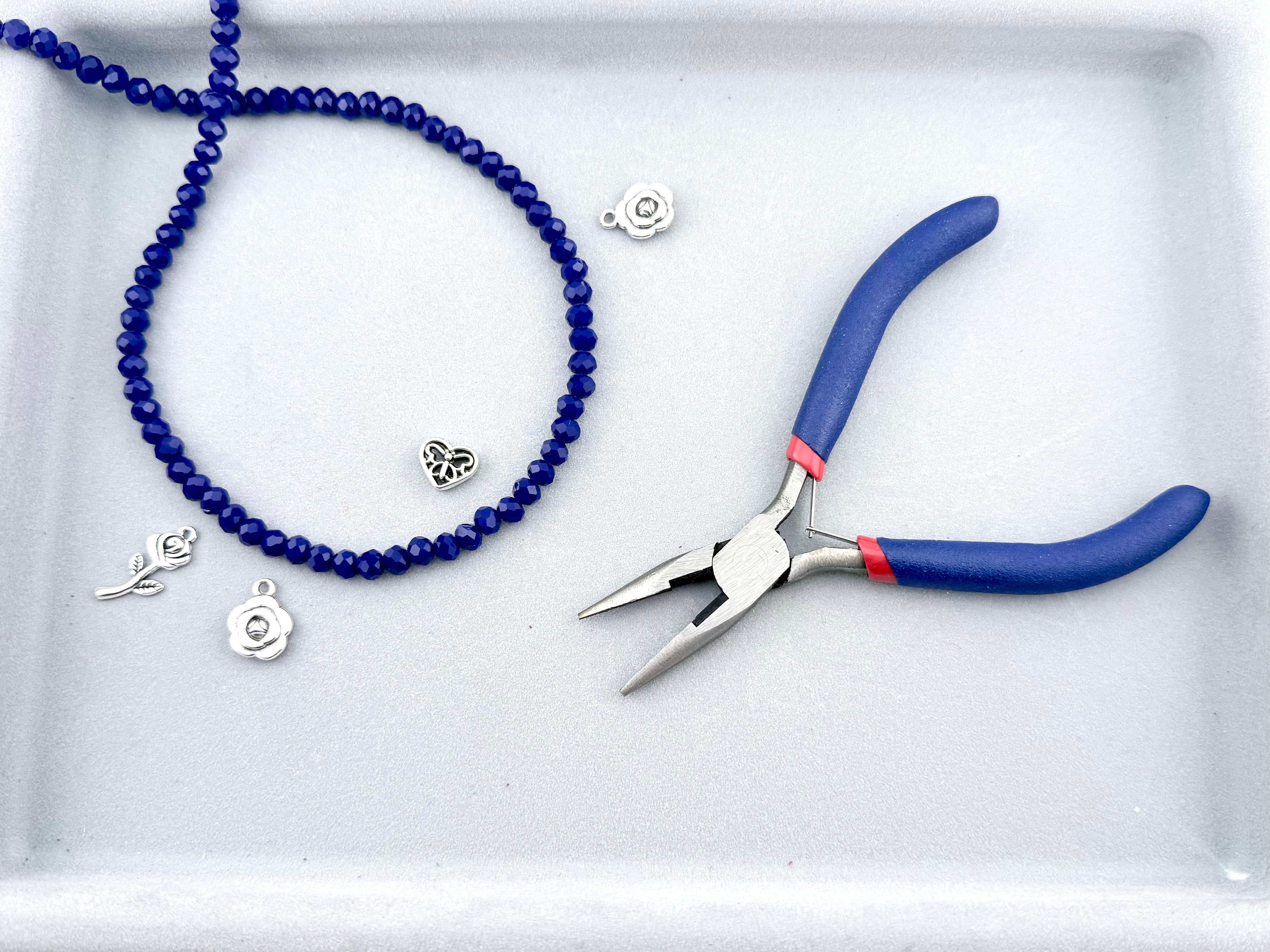 6mm Glass Faceted Rondelle Beads Dark Blue