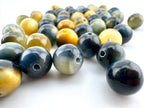 Blue Gold Tiger Eye Beads Available in 6mm, 8mm, 10mm, 12mm Sizes