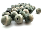 Green Wood Grain Beads Available in 6mm, 8mm Sizes