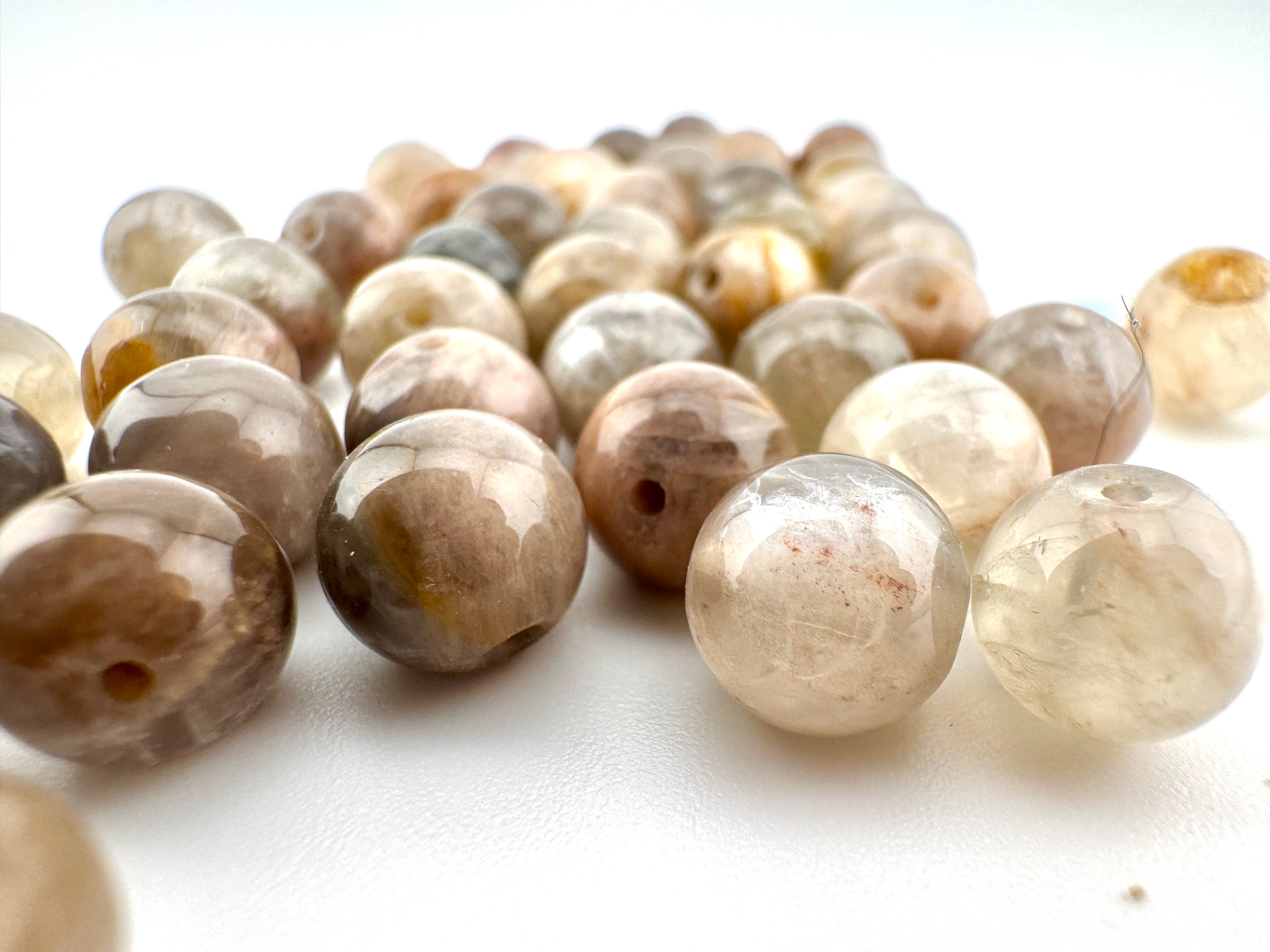 Grey Sun Stone Beads Available in 6mm, 8mm Sizes