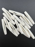 Ivory Buffalo Bone Pipe, Spiral  1.5inch  Carved Bone Pieces for Jewelry & Crafts