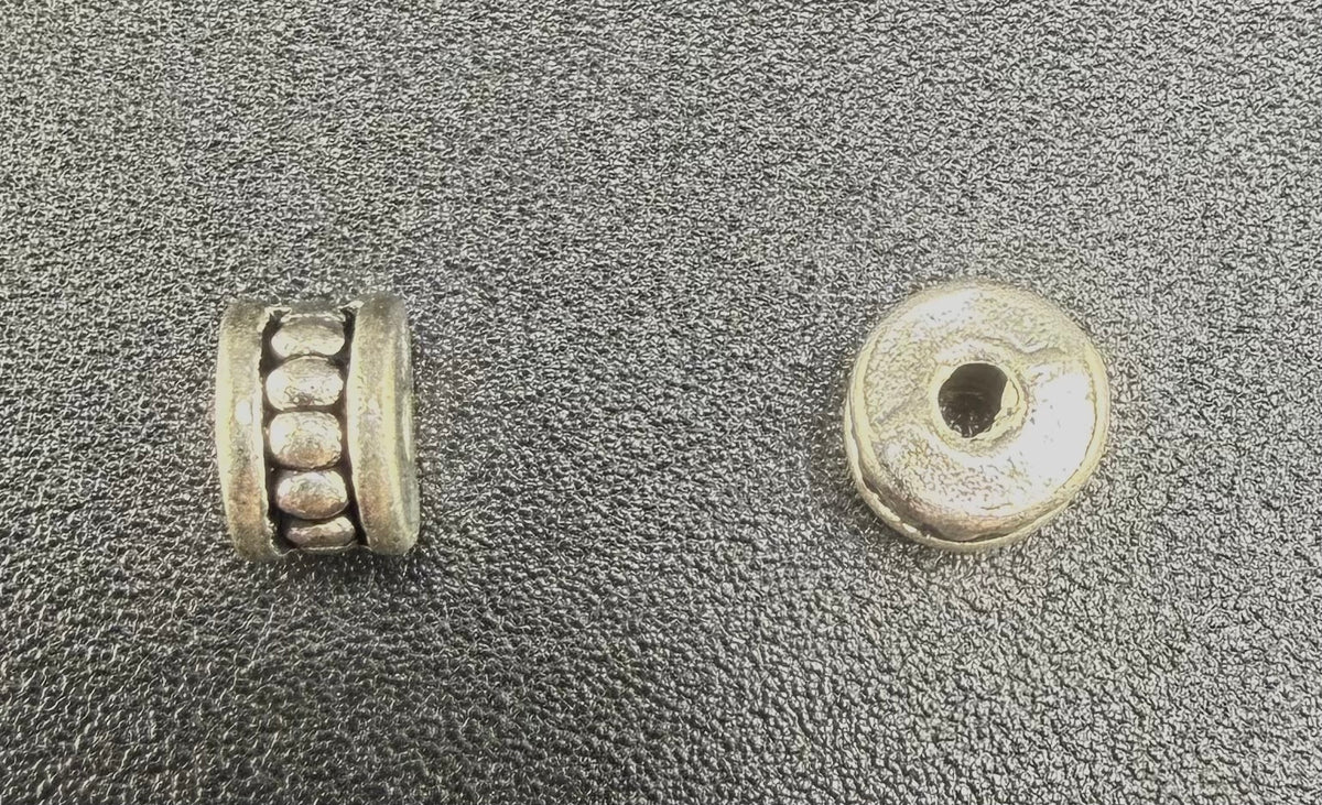 5x4mm Bead Spacer Rhodium