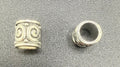 8.5x8mm Large Hole Round Bead Spacer Rhodium