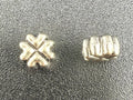 6x3.5mm 4 Mini Heart Bead Spacer Rhodium