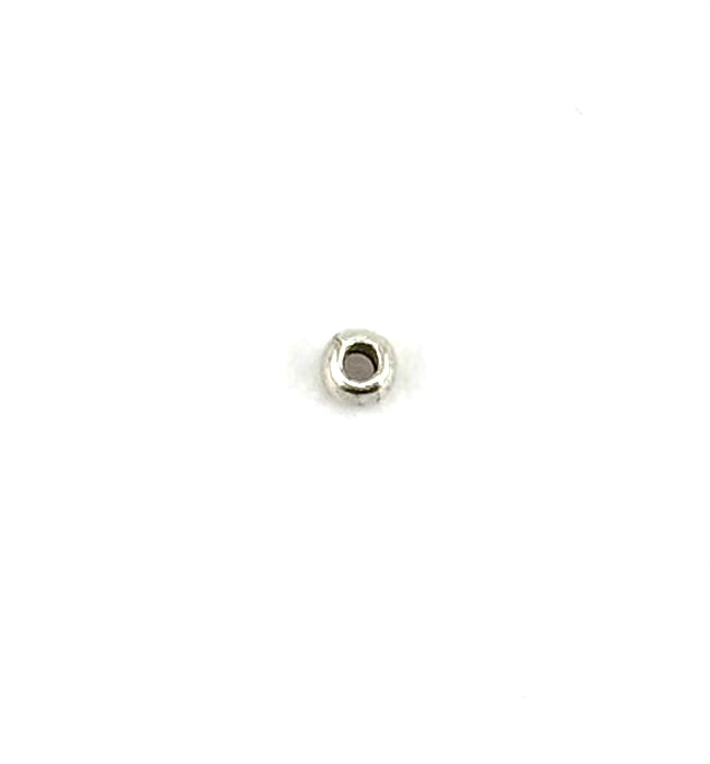 3x2mm Round Spacer Rhodium
