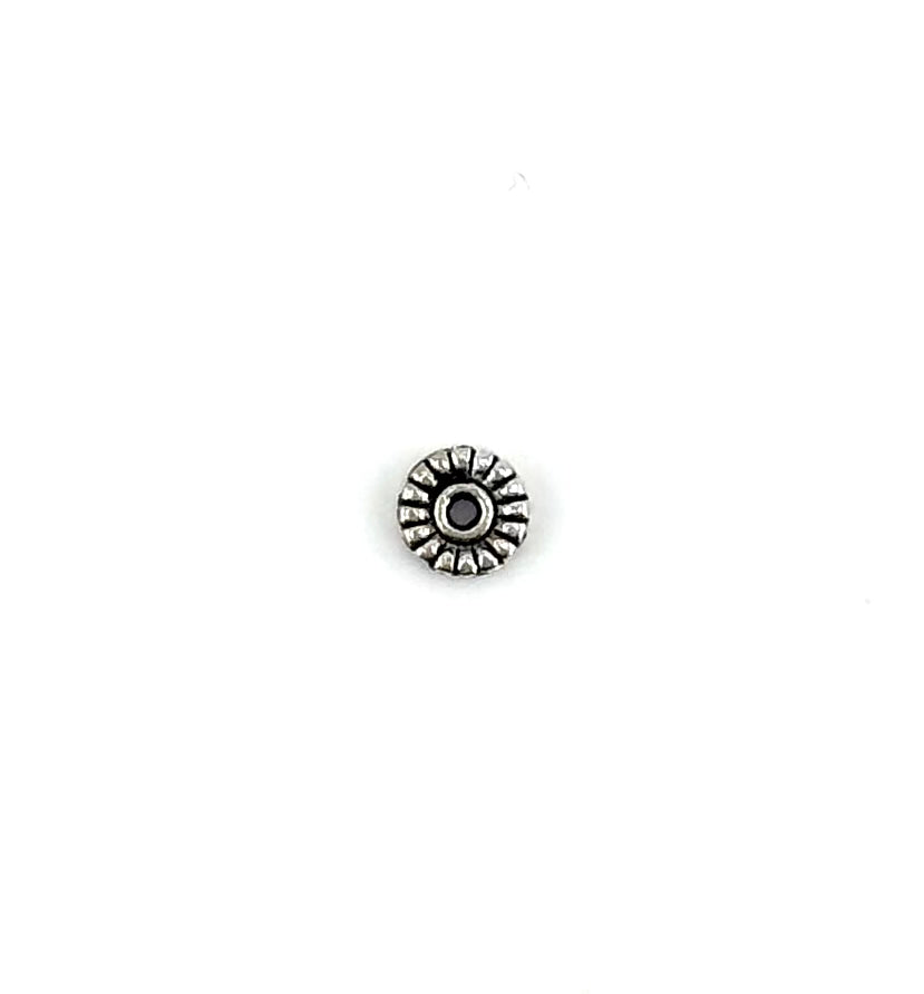 6x2mm Daisy Spacer Rhodium