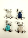 Natural Stone Frog-Shaped Pendant