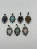Natural Stone Gothic Style Kite-Shape Pendant