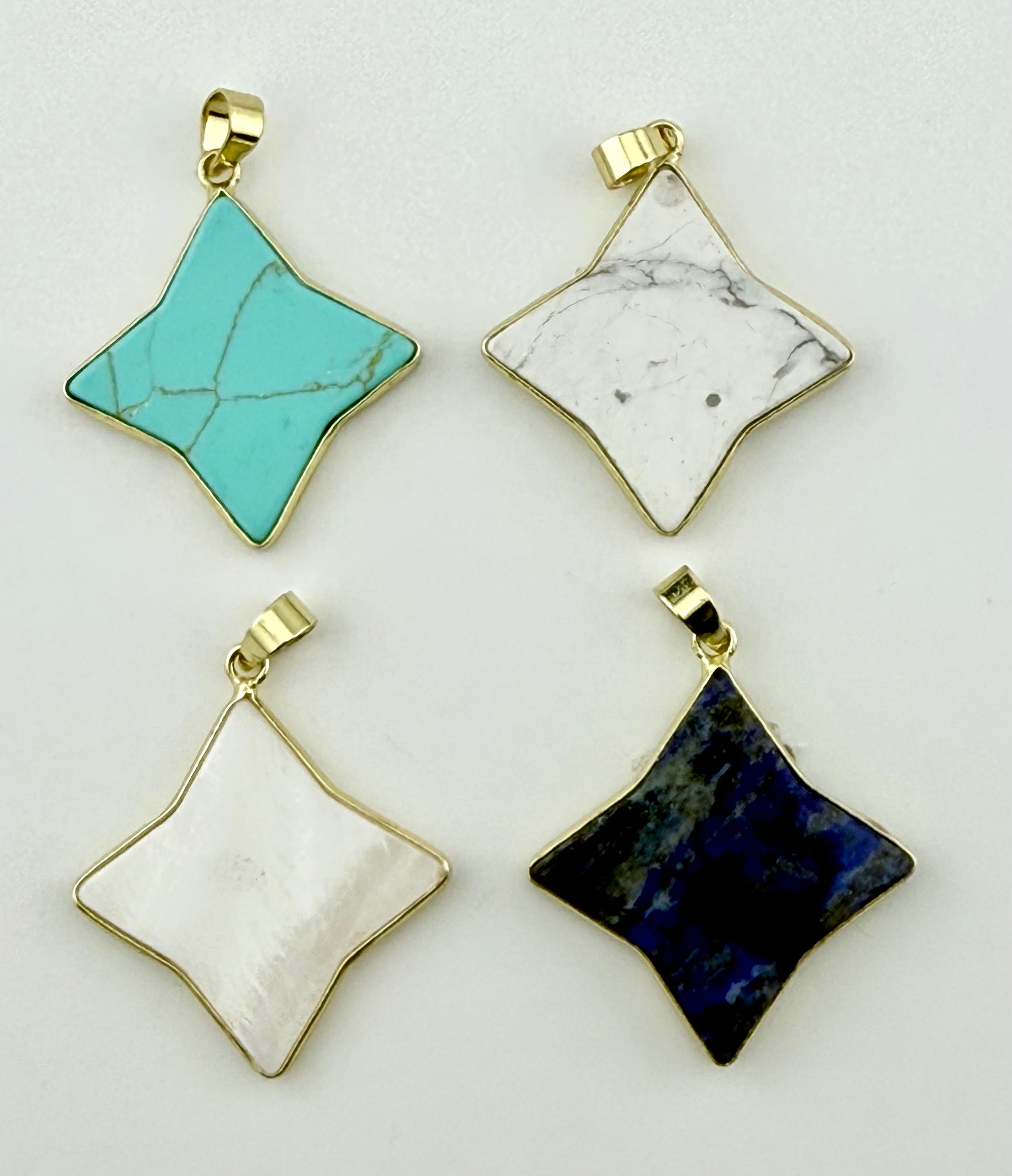 Natural Stone Star Pendant