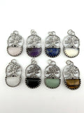 Natural Stone Locked Tree Pendant