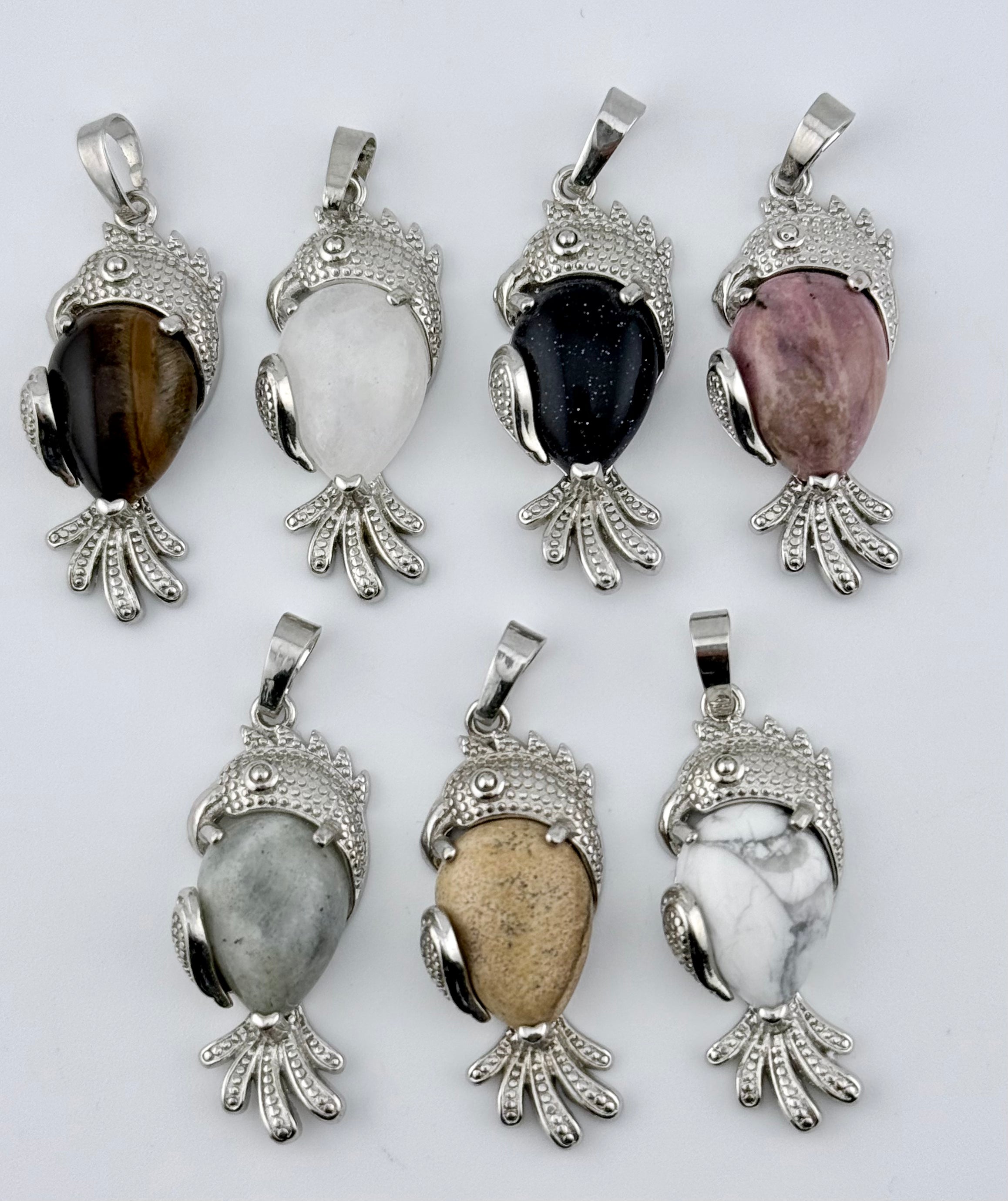 Natural Stone Animal-Shaped Pendant