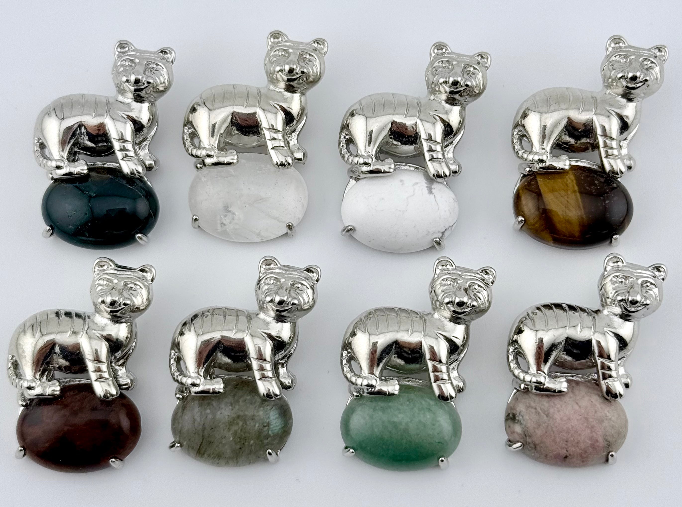 Natural Stone Leopard Pendant