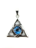 Stainless Steel Triangle-Shaped Evil Eye Pendant