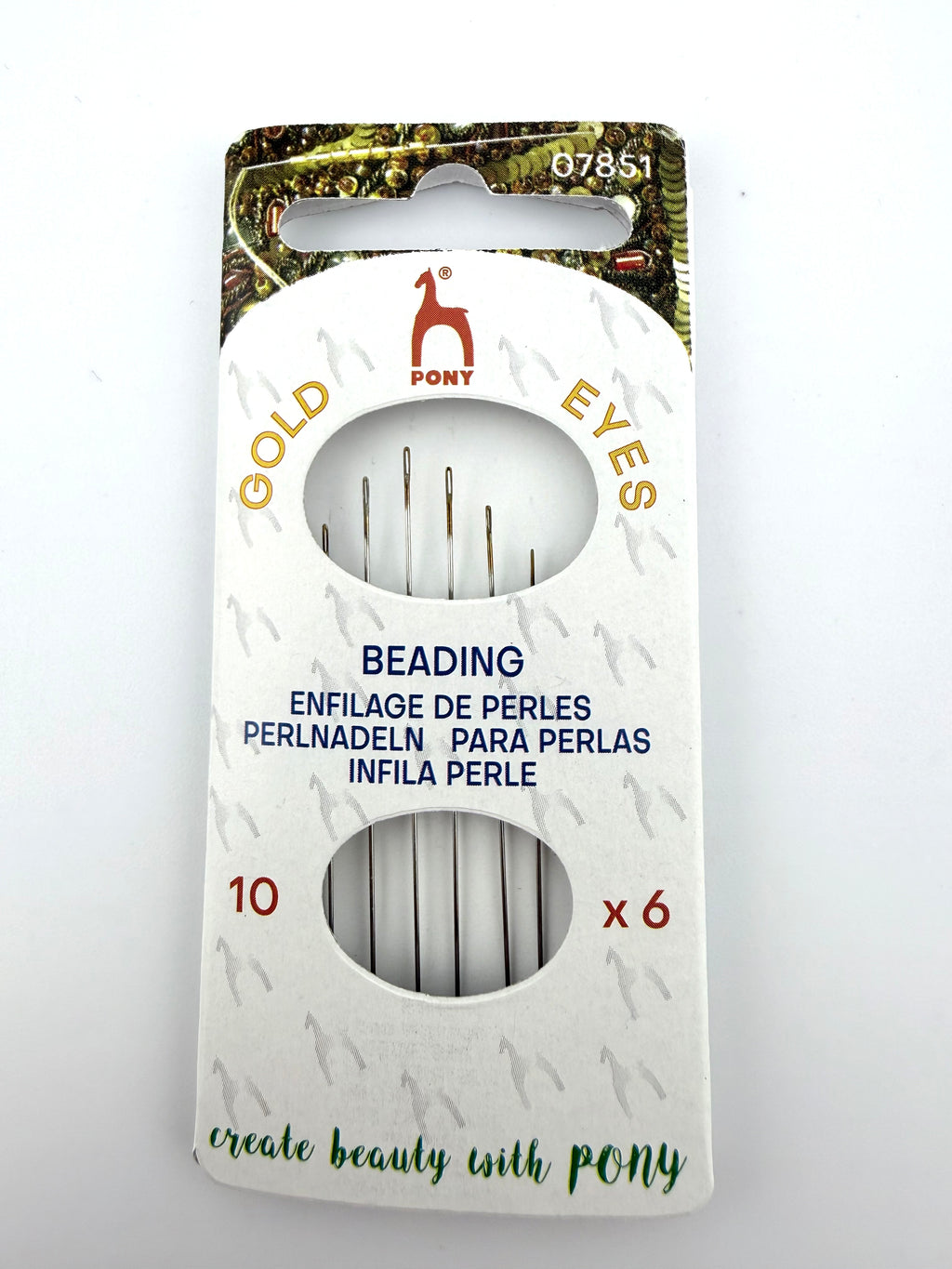 Pony Needles Gold Eye Size 10