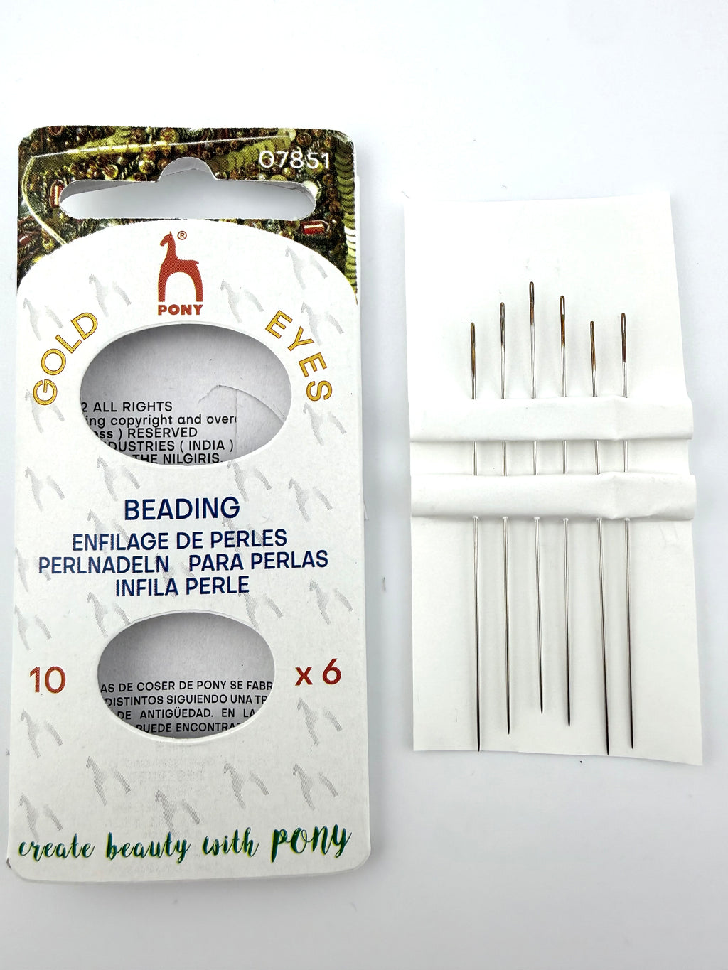 Pony Needles Gold Eye Size 10