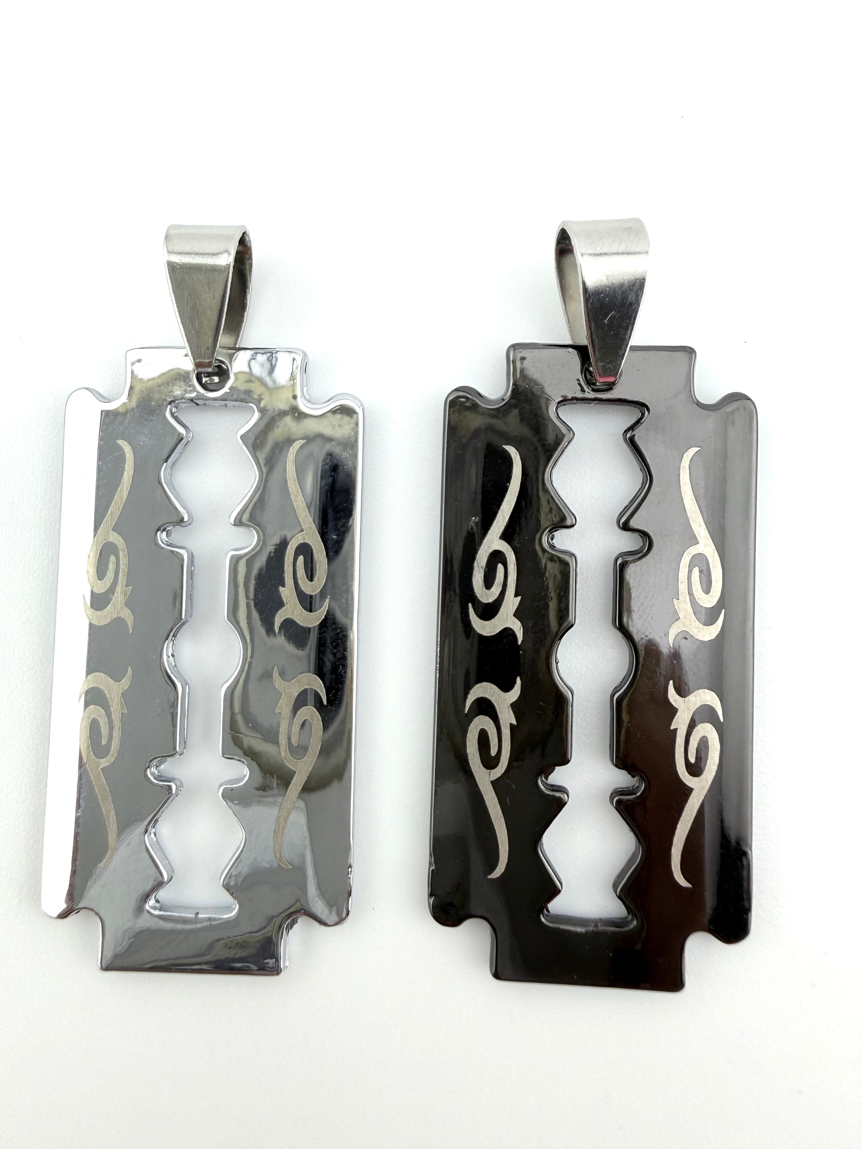Stainless Steel Safety Razor Blades Pendant