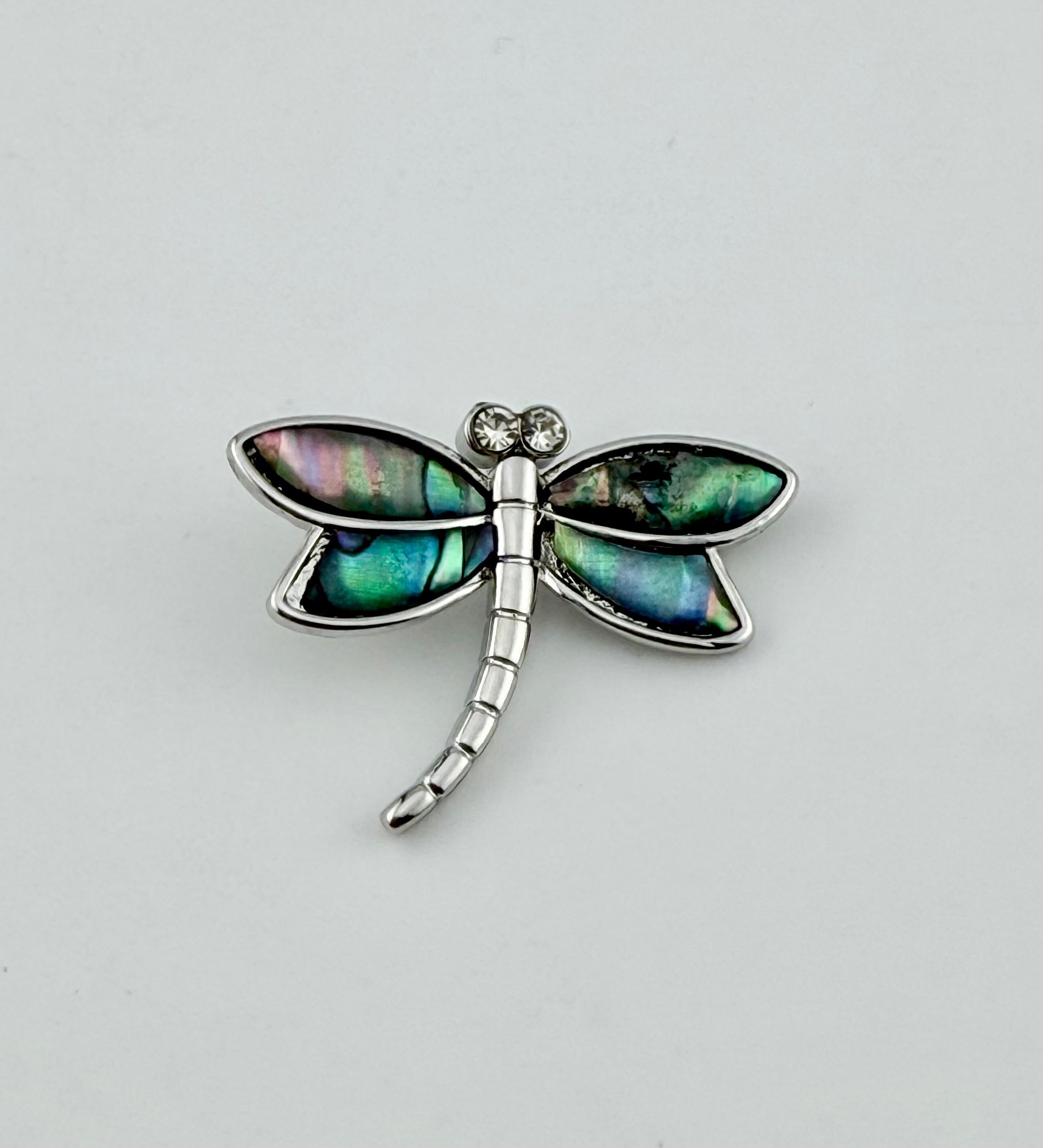 Abalone Shell Dragonfly Pendant