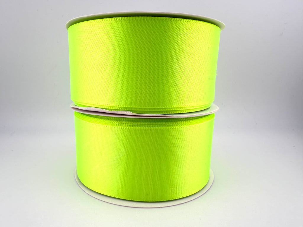 Rib-Row Ribbon 1.5 inch Neon Green