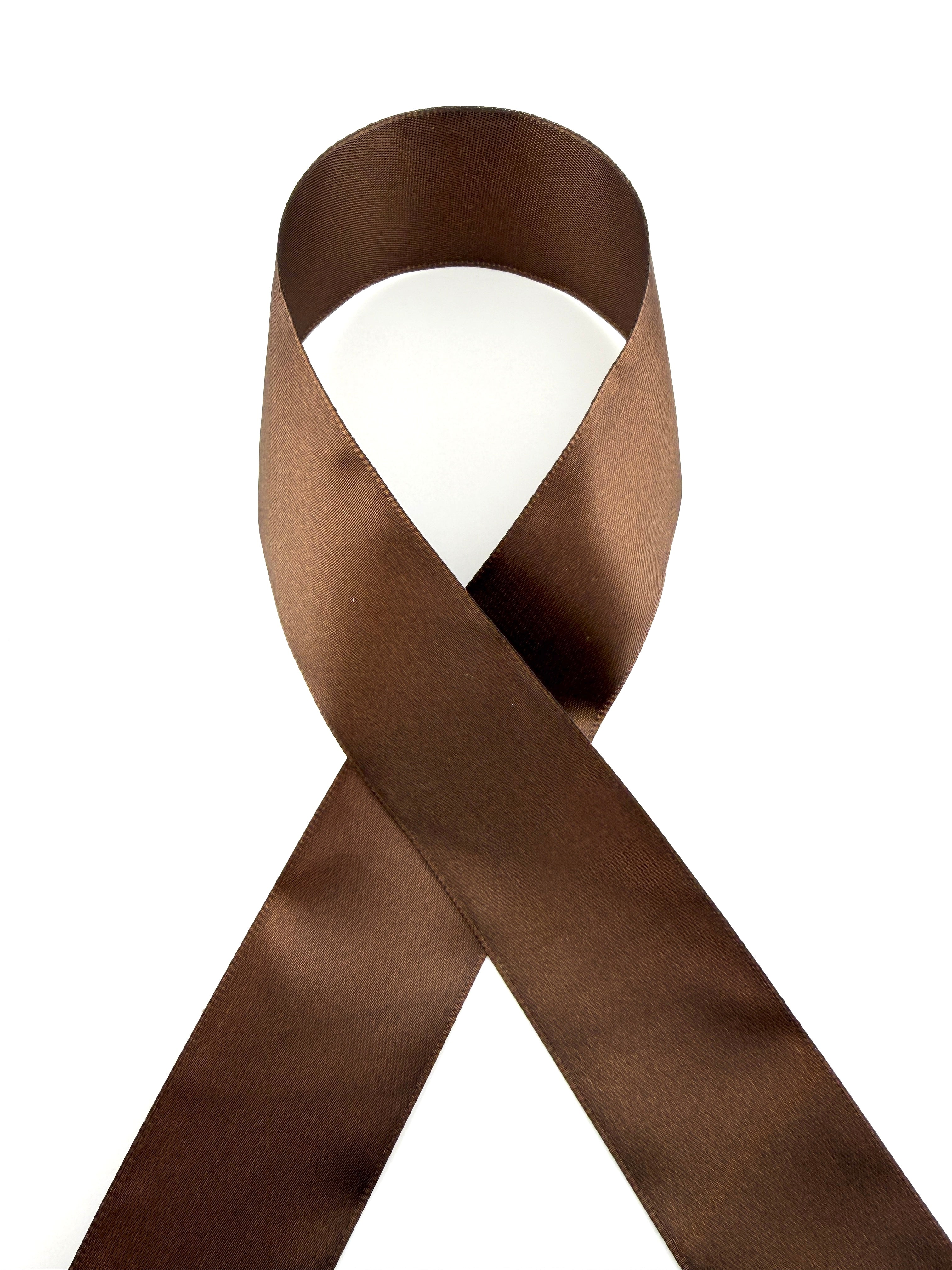 Rib-Row Ribbon 1.5 inch Coffee Brown