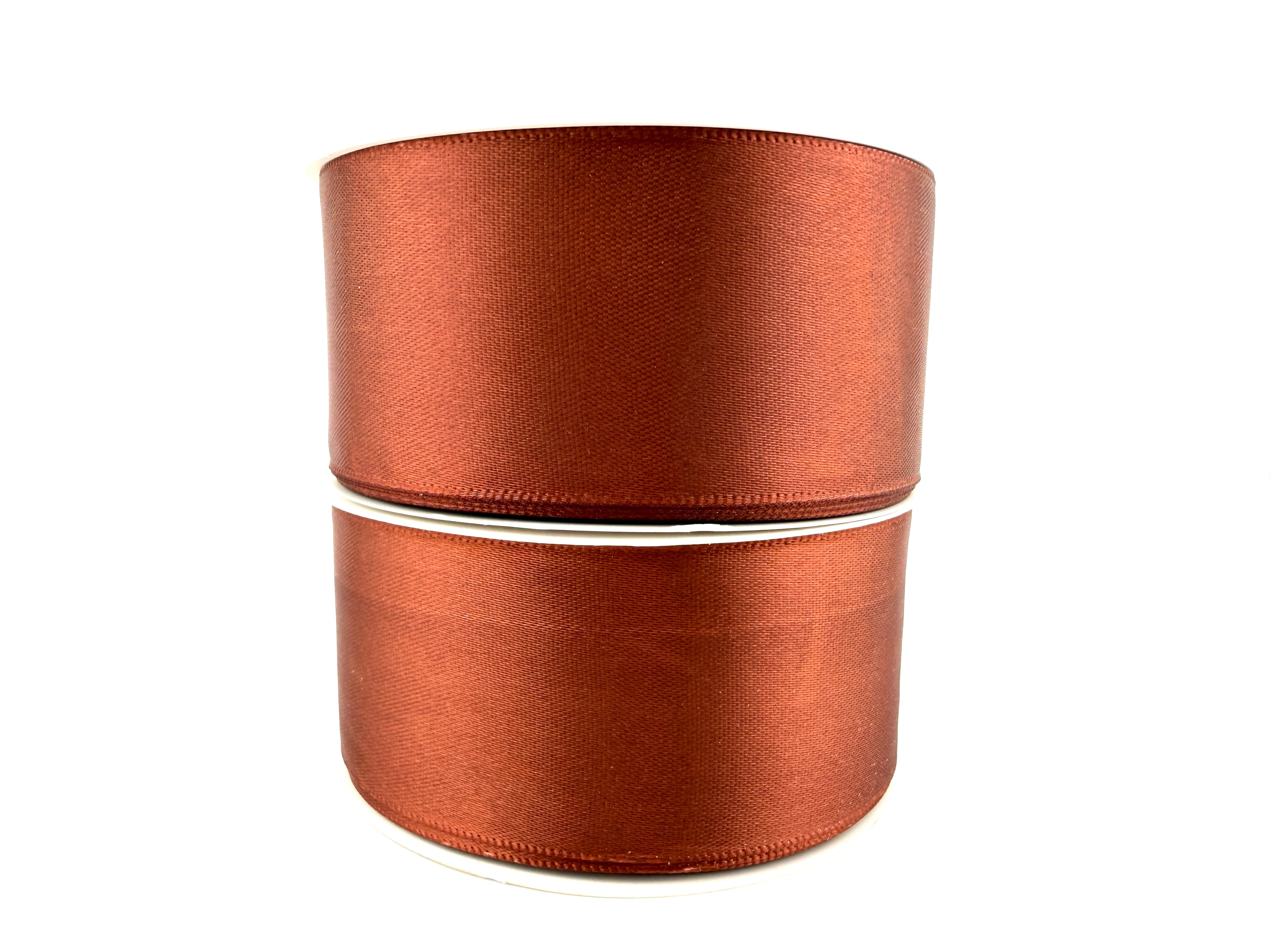 Rib-Row Ribbon 1.5 inch Burnt Umber Brown