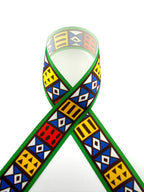 Rib-Row Ribbon 1.5 inch Green pattern