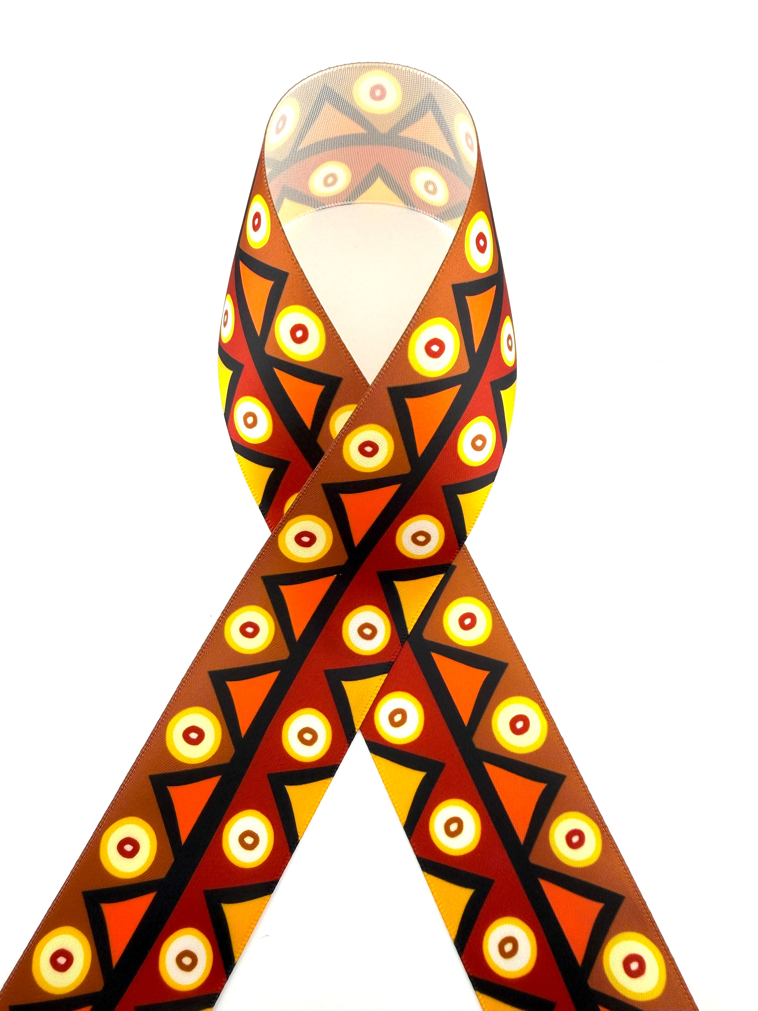 Rib-Row Ribbon 1.5 inch Brown Pattern