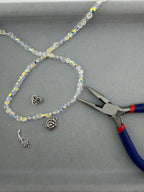 6mm Faceted Glass Column Crystal AB