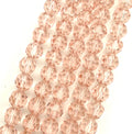 8mm Glass faceted round Beads Crystal Pink