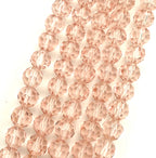 8mm Glass faceted round Beads Crystal Pink