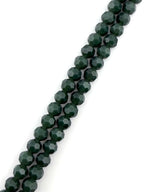 8mm Glass faceted round Beads Dark Green