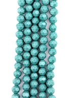 8mm Glass faceted round Beads Turquoise Green