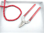 8mm Glass faceted round Beads Red