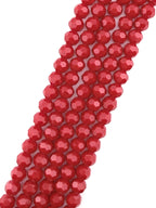 8mm Glass faceted round Beads Red