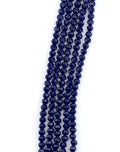 6mm Glass Faceted Round Beads Royal Blue