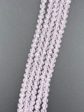 6mm Glass Faceted Round Beads Transparent light Pink