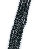 6mm Glass Faceted Round Beads Dark Green