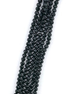 6mm Glass Faceted Round Beads Dark Green